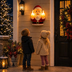Funny Light-Up Middle Finger Santa Night Light – 7.9-Inch Wall Decor