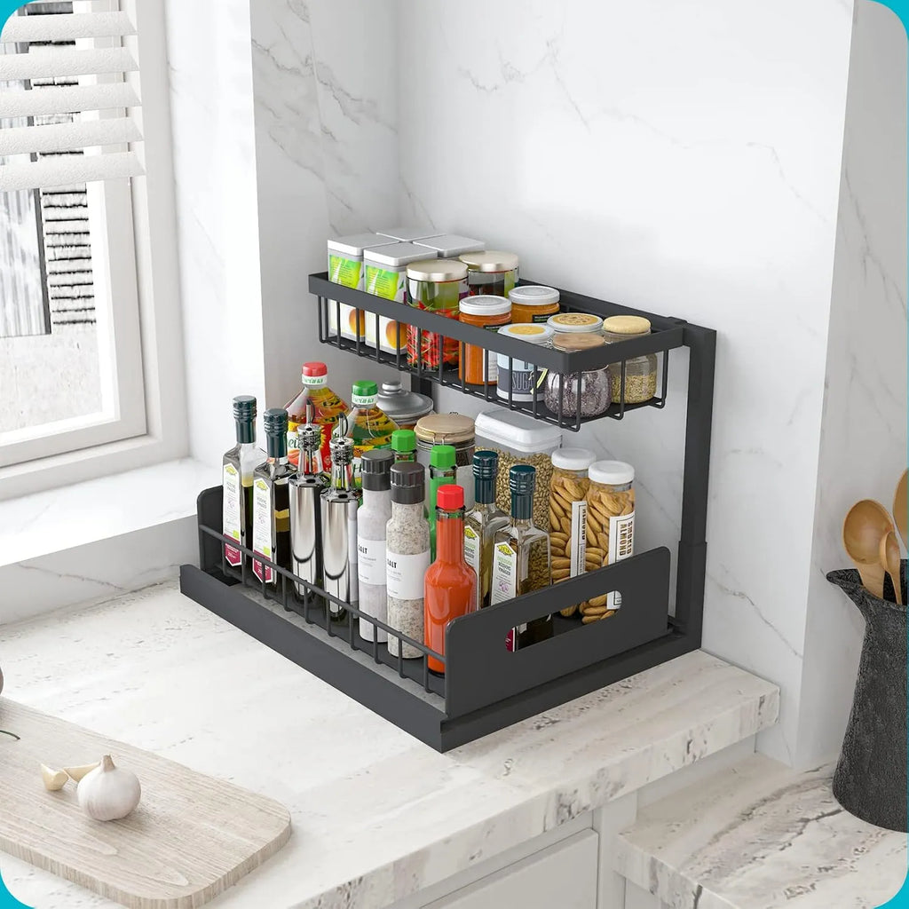 L-Shaped Pull-Out Under-Sink Organizer