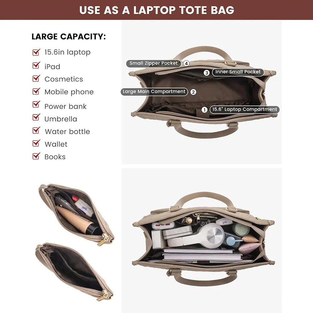 👜 3-in-1 Insulated Laptop Lunch Tote Bag