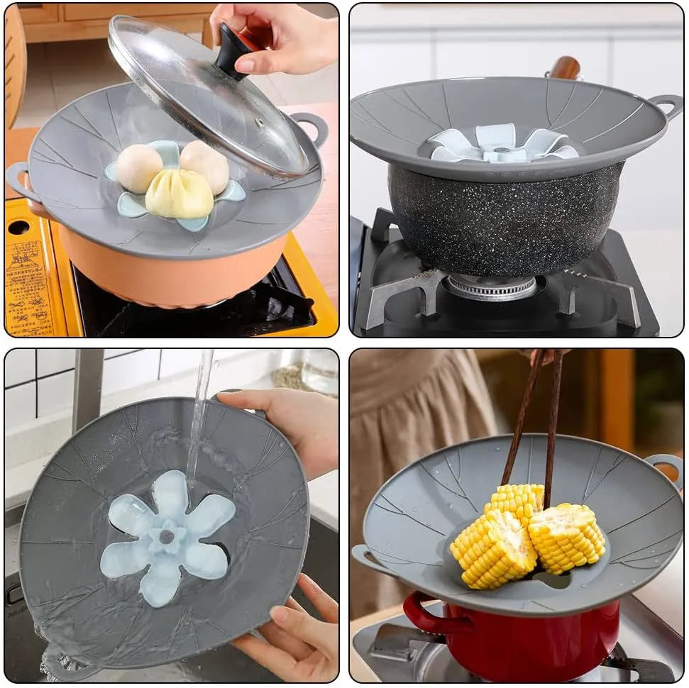Anti-Overflow Silicone Lid for Pots and Pans
