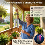 🌈 Solar Color-Changing Wind Chime Light