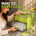 Compact Ice Cube Tray with Lid & Bin❄️✨