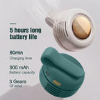 Portable Mini USB Rechargeable Fan - 360° Rotating Clip Fan with 3 Speeds for Personal Use
