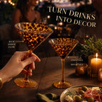Amber Tortoiseshell Cocktail & Wine Glass