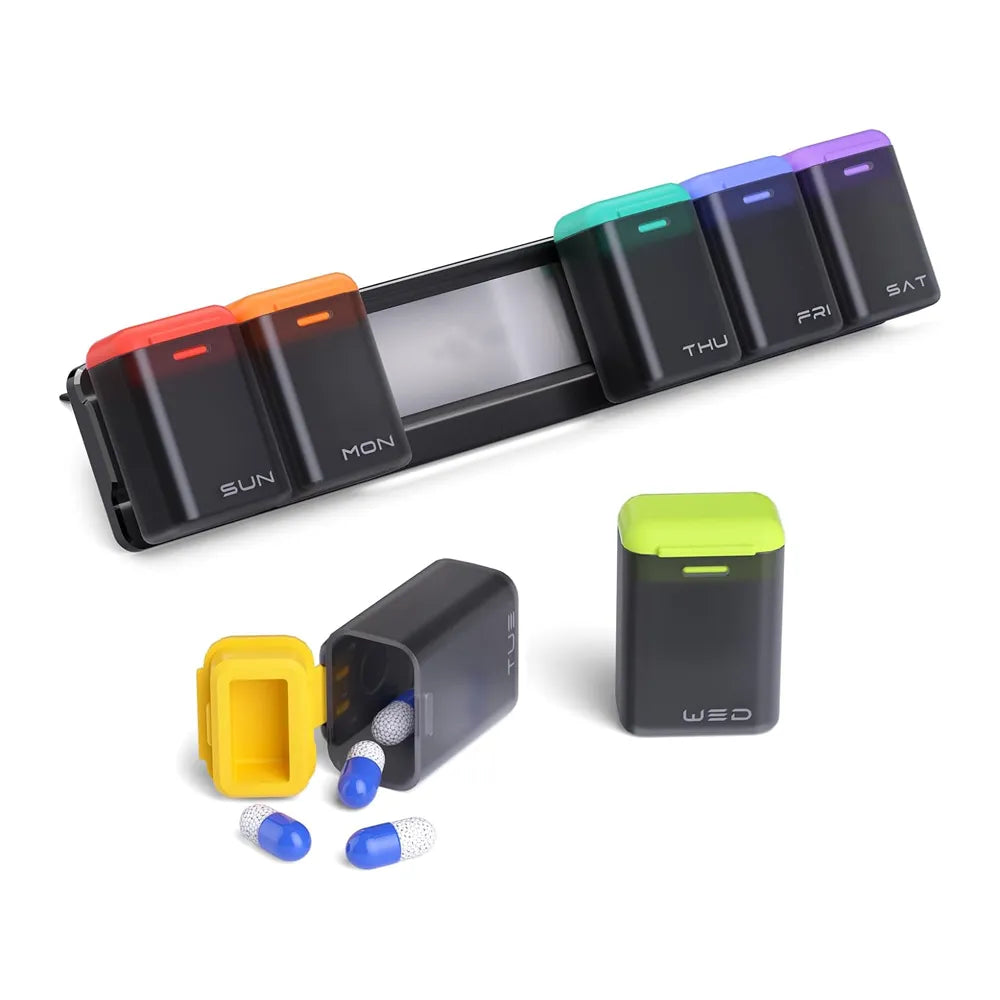 💊 Refrigerator Magnetic Weekly Pill Organizer (7-Day System)