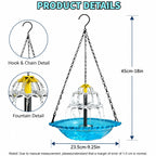 💦 Hanging Solar Bird Bath Fountain
