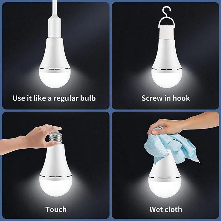15W Rechargeable Emergency Light Bulb with Switch Hook