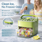 Compact Ice Cube Tray with Lid & Bin❄️✨