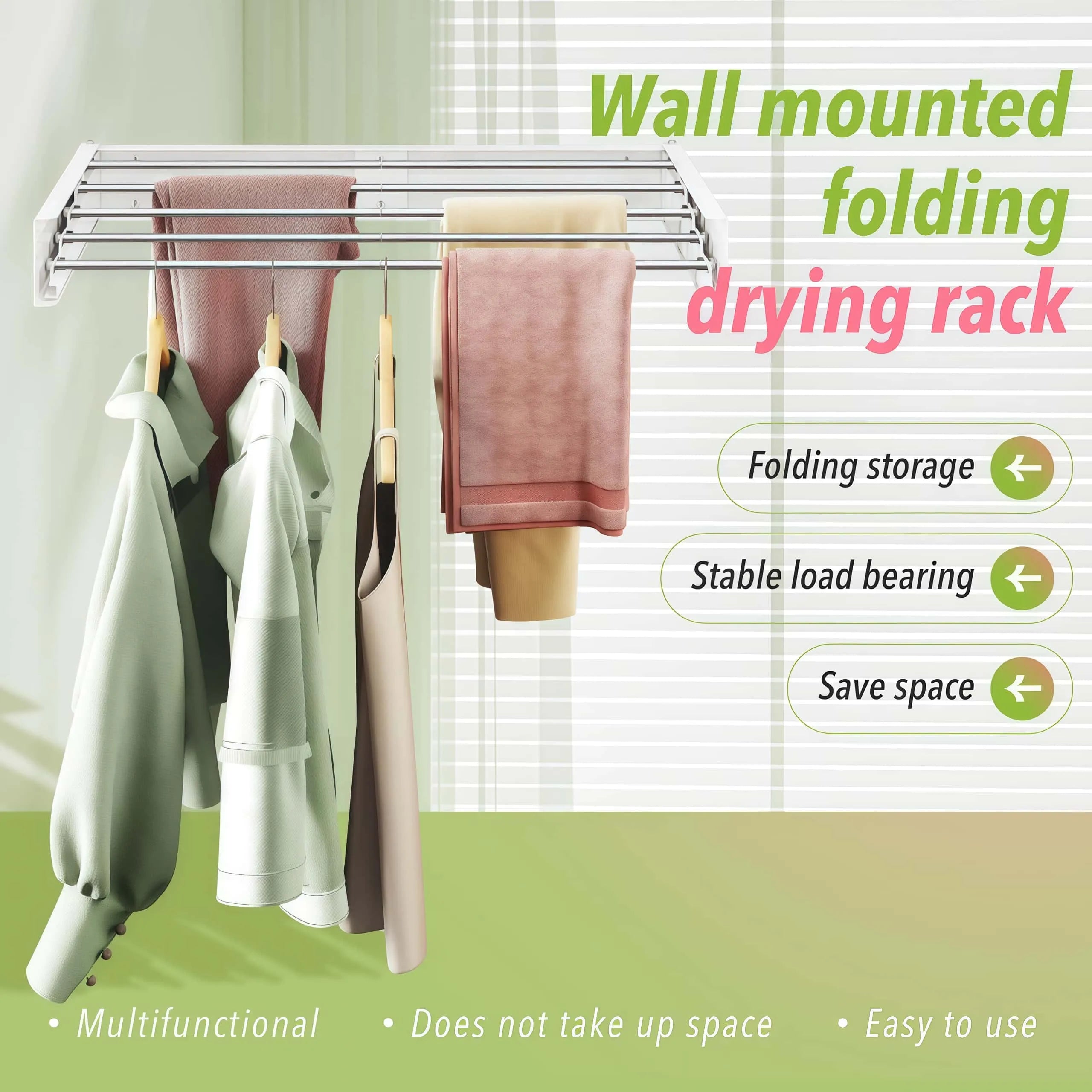 🌿 The Space-Saving Expandable Wall Dryer: Air Dry Your Laundry, Not Your Energy Bill