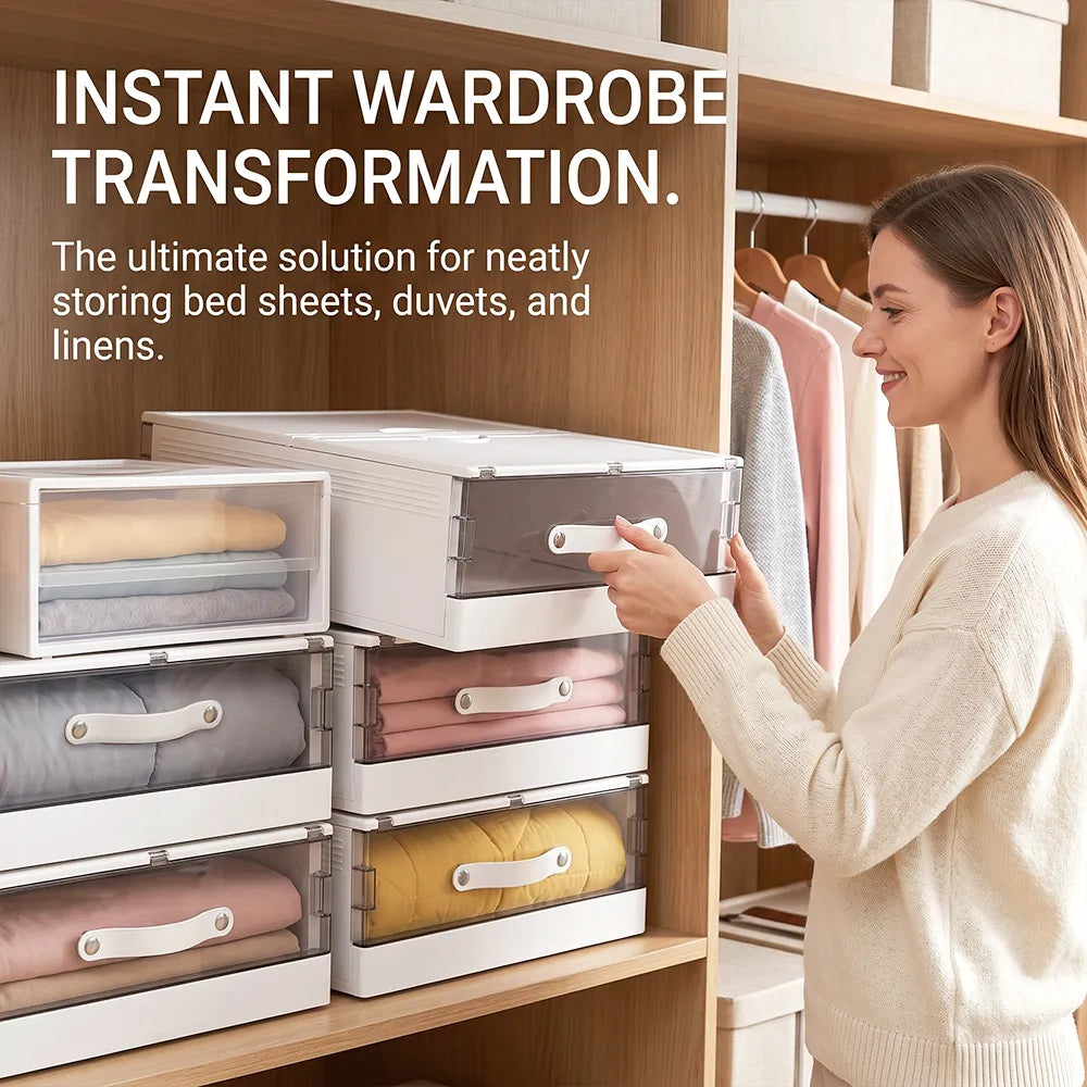 🛏️ Bed Sheet Storage Boxes & Organizers
