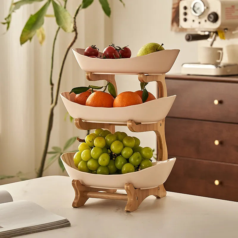 🍓2-Tier / 3-Tier Vertical Fruit Storage Rack (Includes Stand）: Easy Access & More Space for Your Kitchen