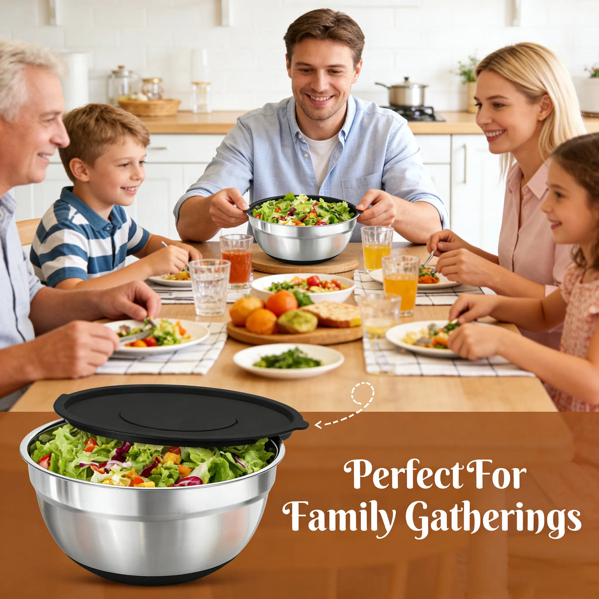 🥗 Gluten Grater with Lid and Salad Bowl Set