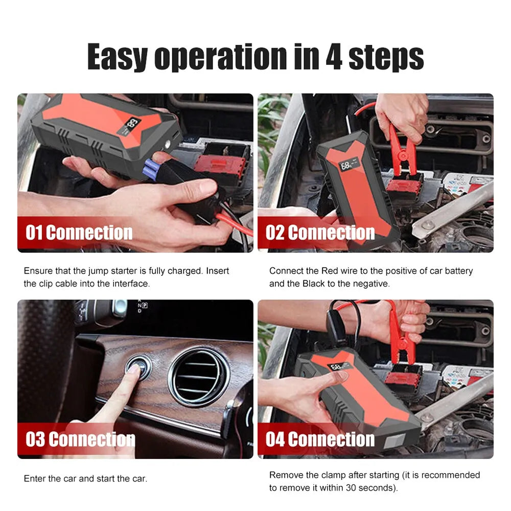 🚗 Portable Mini 6000mAh Car Jump Starter