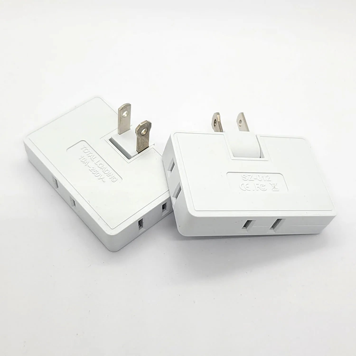 180° Rotating Flat Plug Adapter — 3-Outlet Space Saver