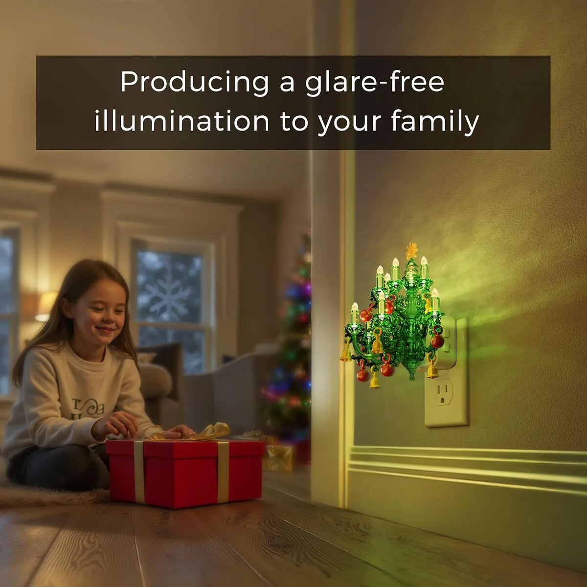 Vintage Christmas Tree Chandelier Night Light