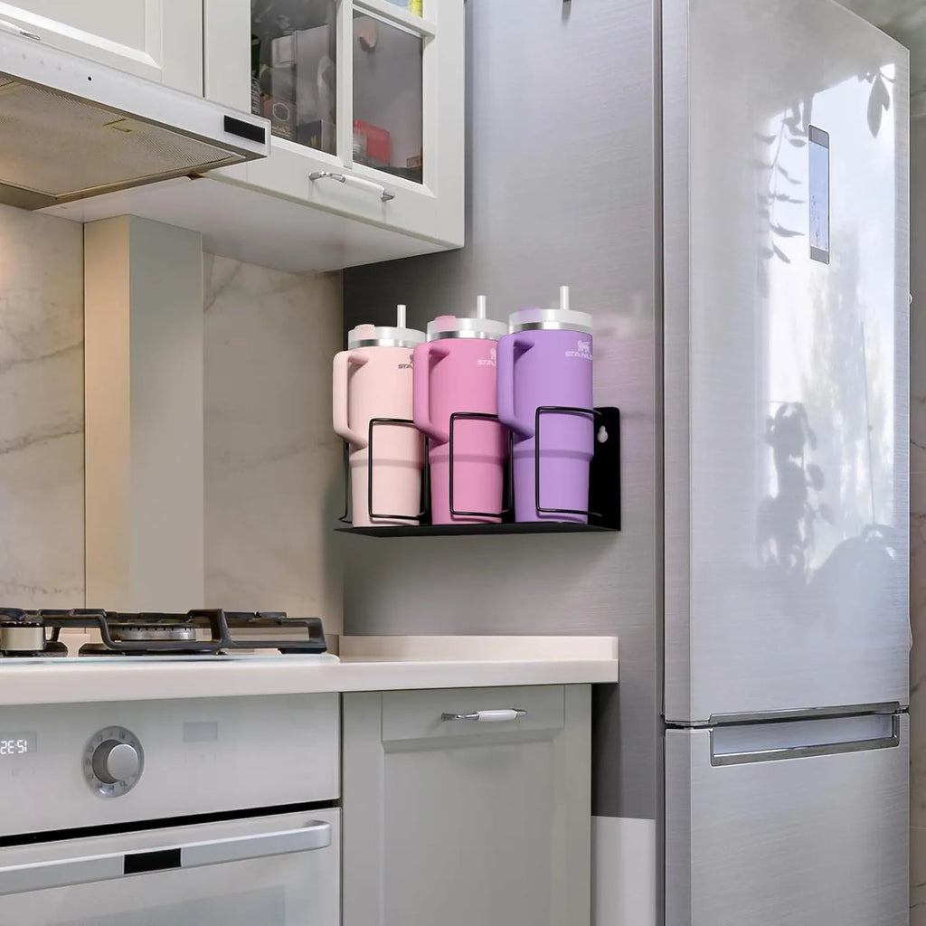 ✨Cup Organizer - Magnetic or Screw Mount Storage for Kitchen, Fridge, or Cabinet