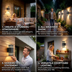 💡 Modern Square Outdoor Wall Lamp