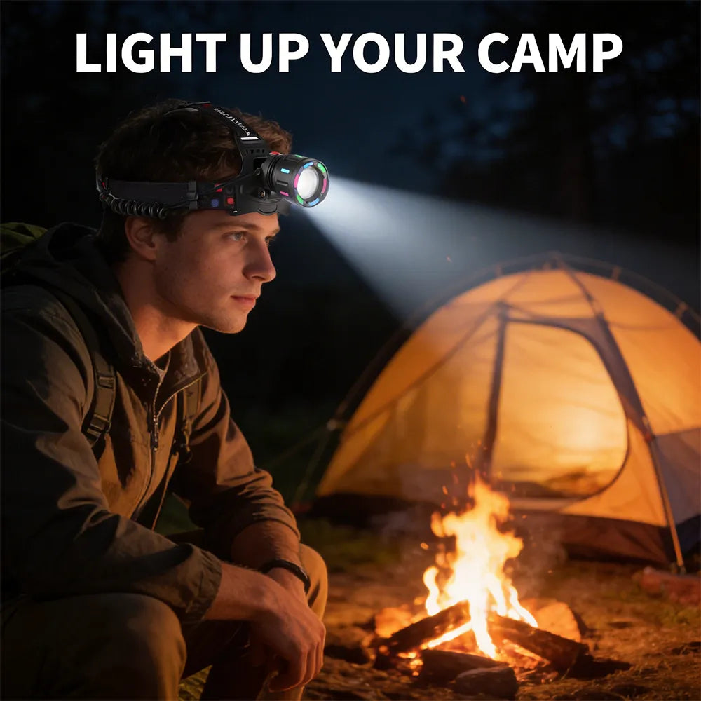 🔦 LED Headlamp – 90° Adjustable Super Bright Headlight
