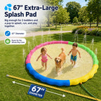 💦 67‘’ Non‑Slip Splash Pad for Kids & Dogs