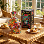 🔥Day of the Dead Limited Edition Tequila Bottle & Goblet – Limited Edition Art Glass