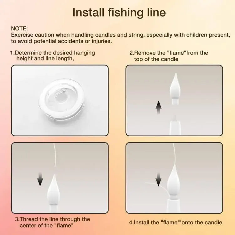 🕯️Flameless Floating LED Candles with Magic Wand Remote