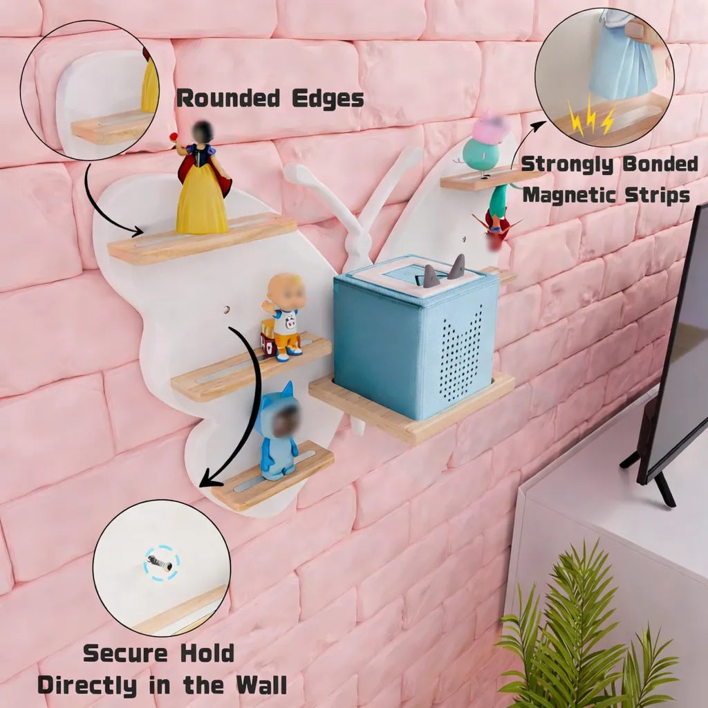 🦋 Butterfly-Shaped Storage Rack for Dolls & Players