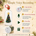 Recordable Christmas Tree Keepsake Bottle – Personalized Voice Message Gift