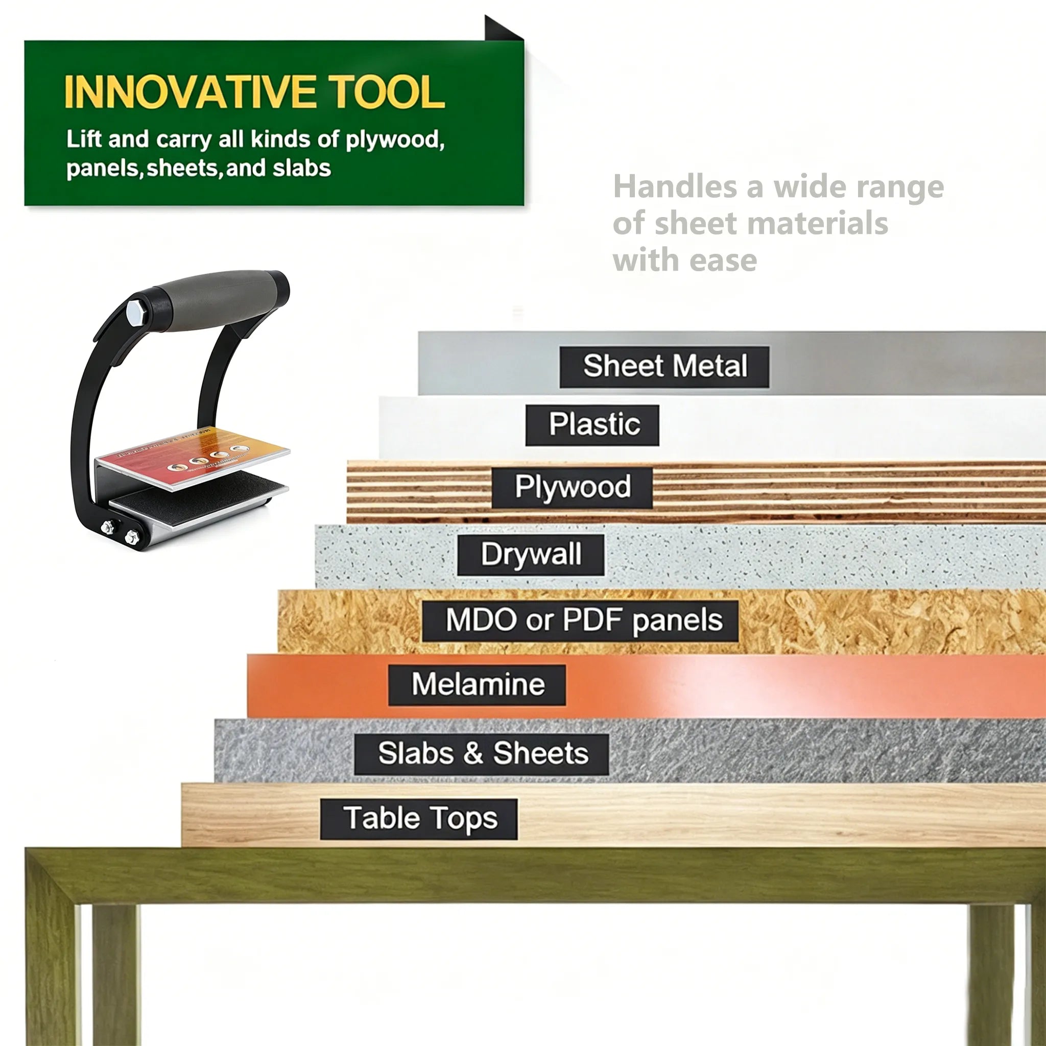 💪Panel Carrier Gripper – One-Hand Board Lifting Tool