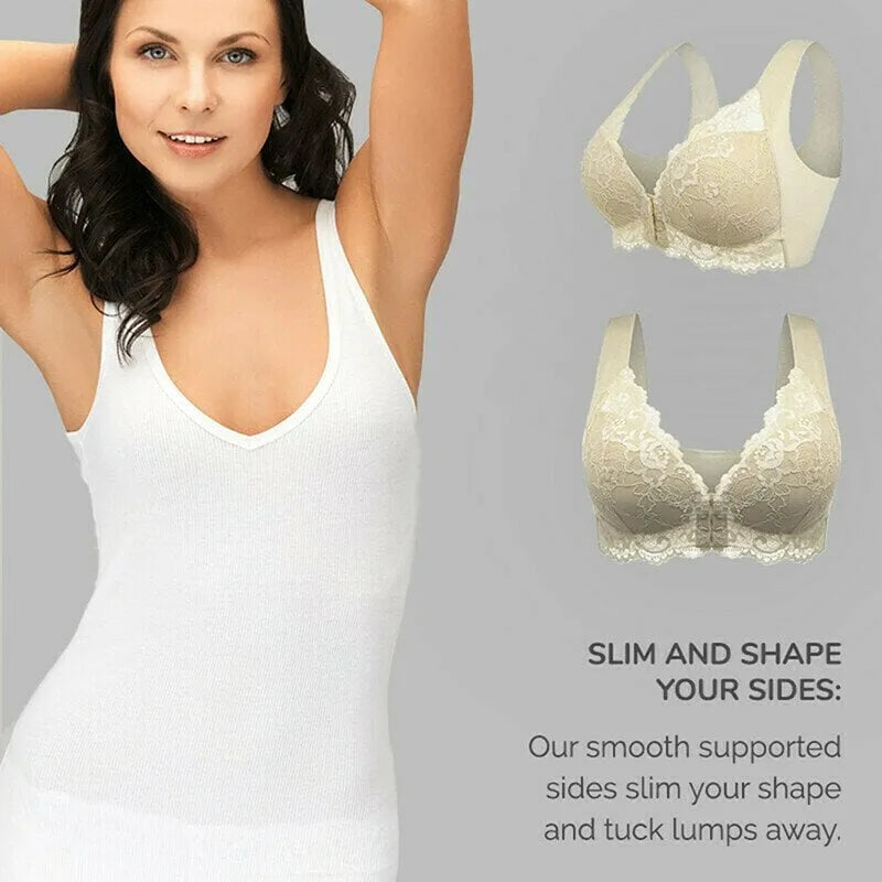 LAST DAY 49% OFF-Bra For Women Front Closure 5D Beauty Back Sports Comfy Bra