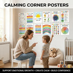 Calming Corner Posters&Feelings Wheel Chart🌈🧠