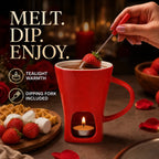 Personal Chocolate Fondue Mug Set with Tealight Warmer