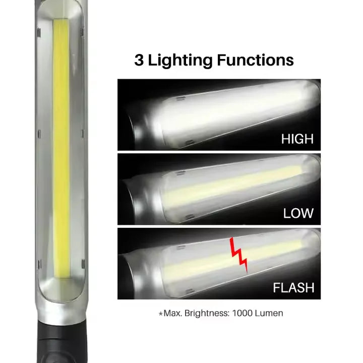 Magnetic Rechargeable COB LED Work Light with Hook
