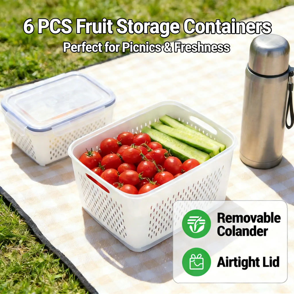 Food Storage Containers for Refrigerator Organization（3-6 PCS）