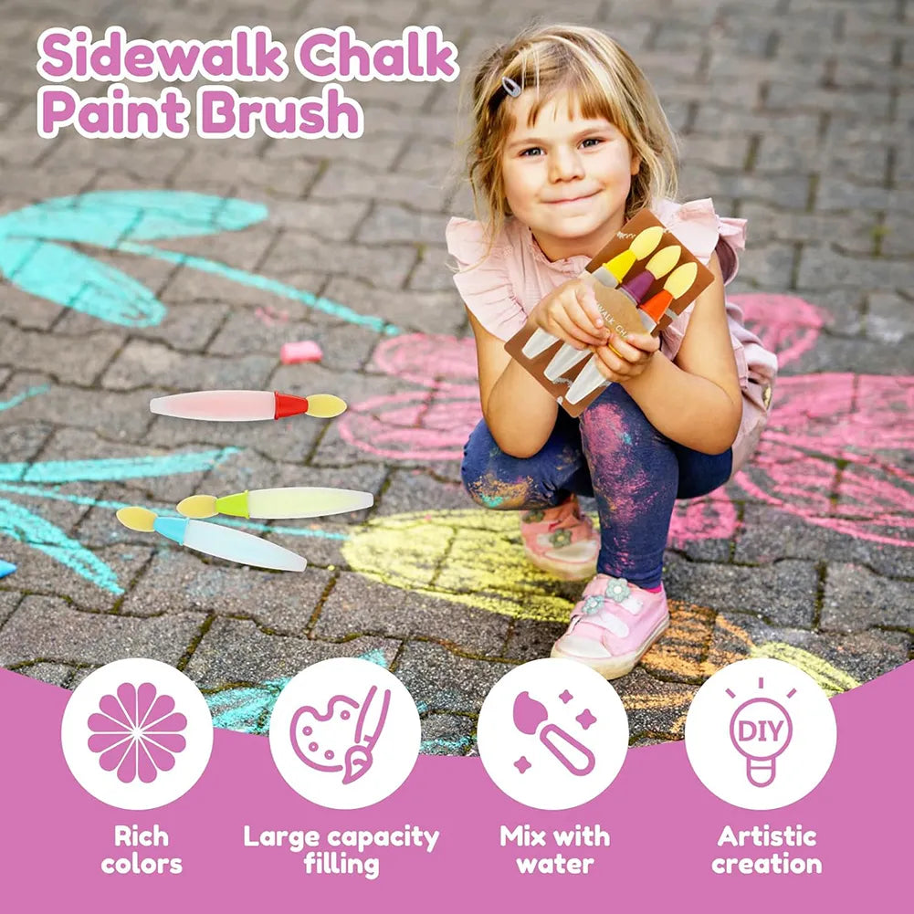 🎨 Washable Watercolor Chalk Pens Set (6 Pack)