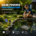 ☀️ Solar Powered Pond Aerator Pump (2.5W Direct Drive)