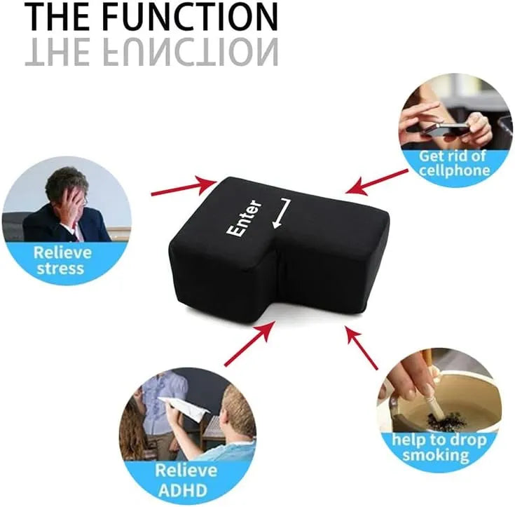 USB Big Enter Key Relieve Stress Plush Toy
