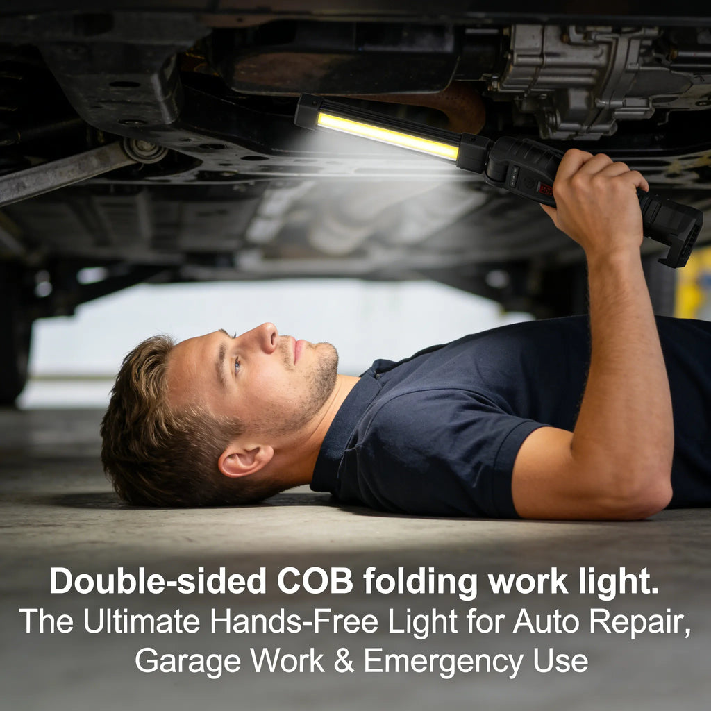 🔦 Double-sided COB folding work light