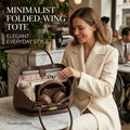 👜 Minimalist Folded-Wing Italian Leather Tote Bag