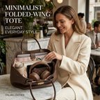 👜 Minimalist Folded-Wing Italian Leather Tote Bag