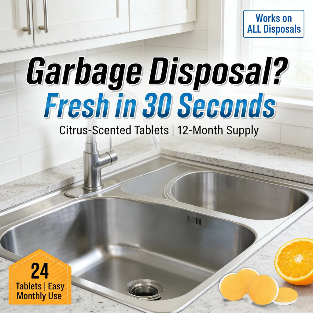 Garbage Disposal Cleaner and Deodorizer Tablets – 24 Count 🍊