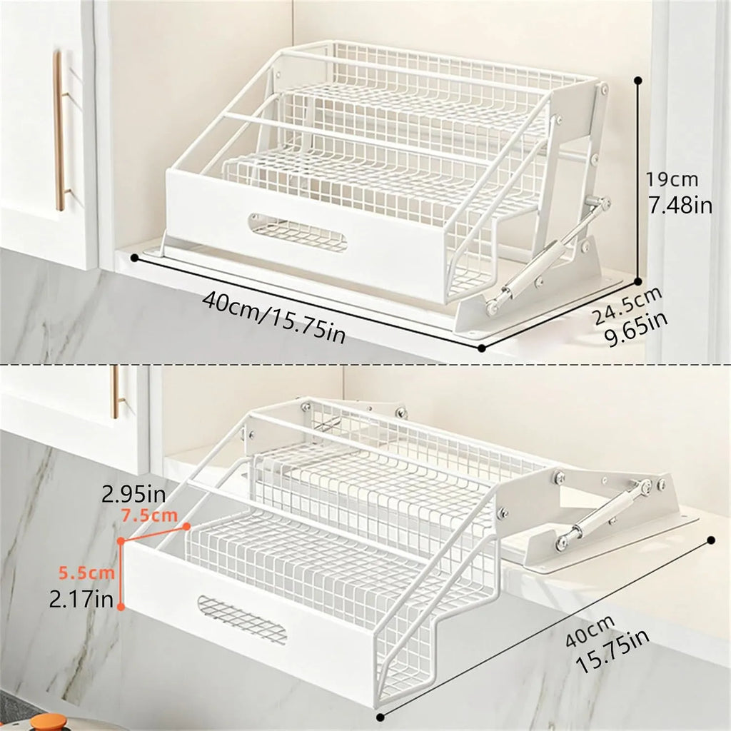 3-Tier Pull-Down Cabinet Spice Rack
