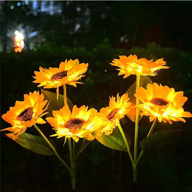 🌻Pre-Mother's Day Promotion 40% Off-- Waterproof  Solar Sunflower Lamp(1Head/3Head)