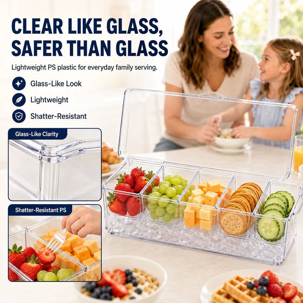 🧊 5-Compartment Chilled Tray