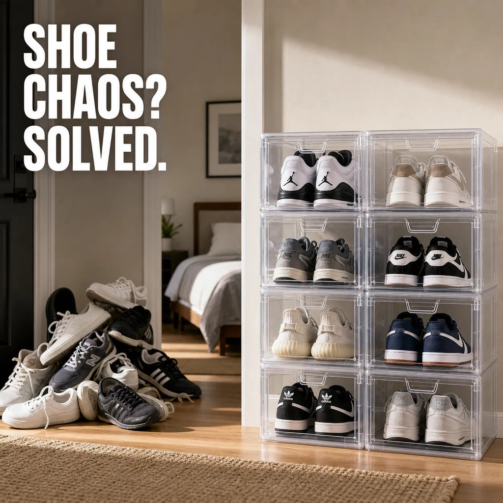 Clear Foldable Shoe Storage Boxes