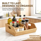 🌿 Bamboo Storage Boxes – Pantry & Kitchen Organizers