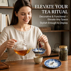 ☂️ Umbrella-Shaped Ceramic Tea Strainer – Elegant Loose Leaf Tea Filter