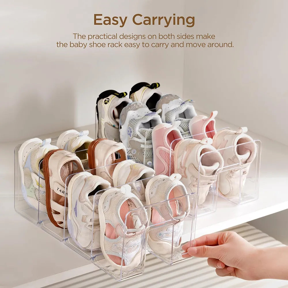 👶 Transparent Kids Shoe Organizer Rack