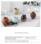 Creative Mini Ceramic Vase Magnets (Set of 8)