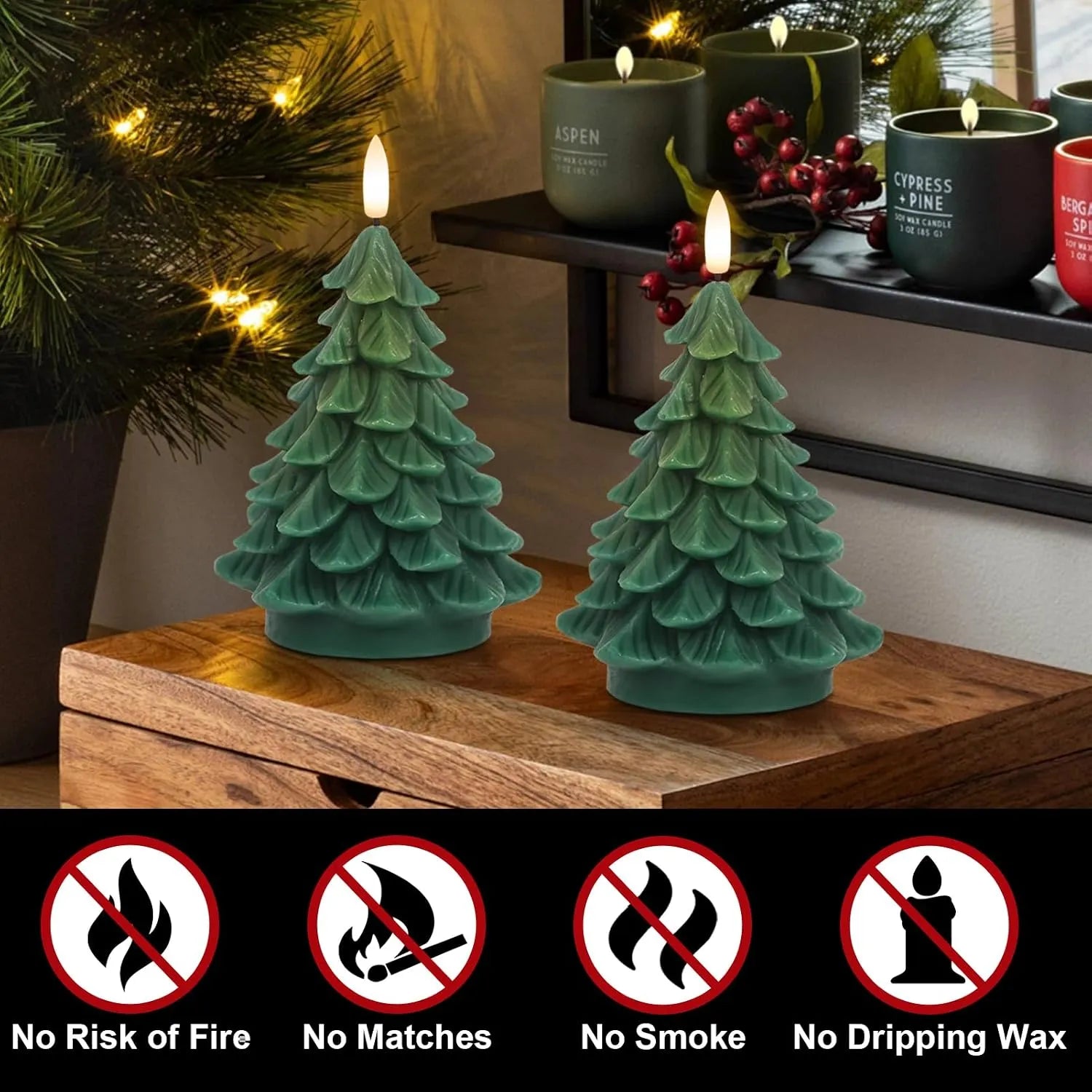 Christmas Tree Flameless LED Candle