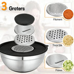 🥗 Gluten Grater with Lid and Salad Bowl Set